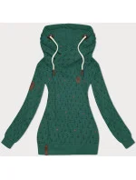 Dámska mikina s tyrkysovým vzorom (2304)