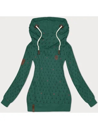 Dámska mikina s tyrkysovým vzorom (2304)