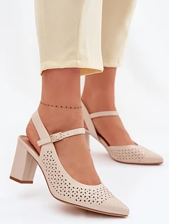 Sandále na podpätku model 226504 Vykročte štýlovo