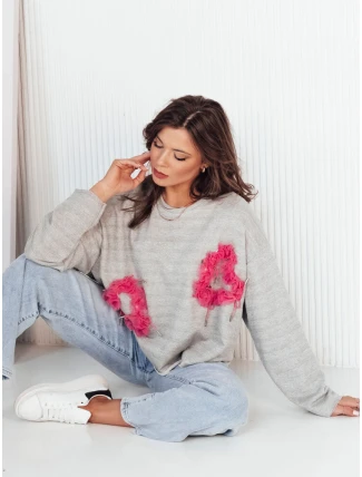 Dámska nadrozmerná mikina RAWEL sivá FashionStreet RY2388