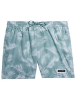 Pánske plavecké šortky so šnúrkou KM0KM00813 0H8 zelený vzor - Calvin Klein