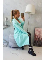 Mätová bunda s kapucňou nadmernej veľkosti Mätová bunda s kapucňou nadmernej veľkosti