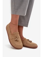 Kožené semišové barefoot mokasíny Zazoo 322 beige Kožené semišové barefoot mokasíny Zazoo 322 beige