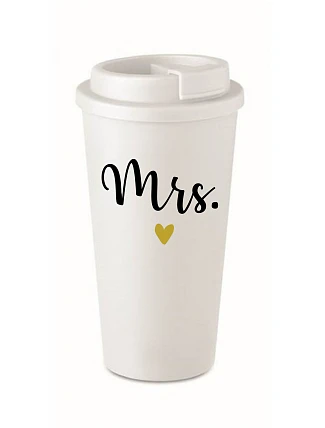 MRS. - biely termohrnček 475 ml