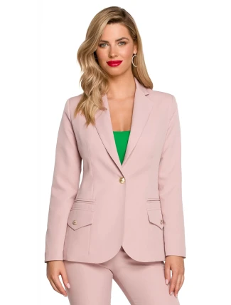 Dámske sako K141 púder ružová - Makover
