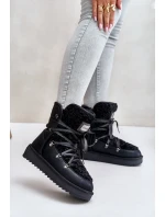 Śniegowce Na Platformie Wegańskie D.Franklin DFSH370004 Czarne