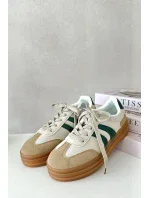 Dámske tenisky na platforme Beige-Green Nesonice