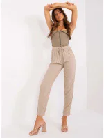 Dámske nohavice D73760M61869O 001 Béžová - Sublevel