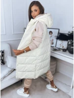 Dámska vesta BRONS ecru FashionStreet TY3088 Dámska vesta BRONS ecru FashionStreet TY3088