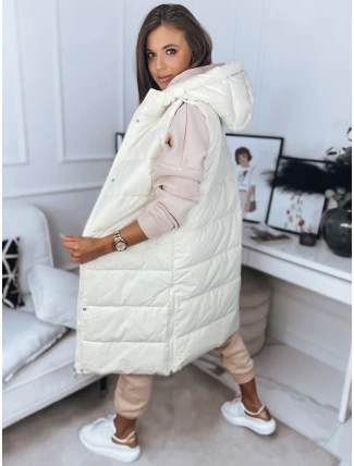 Dámska vesta BRONS ecru FashionStreet TY3088 Dámska vesta BRONS ecru FashionStreet TY3088