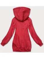 Tmavo červená dámska klokanie mikina (YS10003-18) Tmavo červená dámska klokanie mikina (YS10003-18)