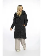 Dámska voľná bunda s ozdobným prešívaním Ann Gissy Black (AG1-J9161) Dámska voľná bunda s ozdobným prešívaním Ann Gissy Black (AG1-J9161)