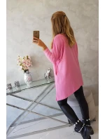 Oversize blúzka vo svetlo ružovej farbe