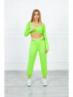 Sada s blúzkou top zelená neónová