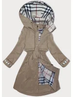 Dámska tenká parka s kapucňou BH Forever light khaki(3) (BH-2403) Dámska tenká parka s kapucňou BH Forever light khaki(3) (BH-2403)