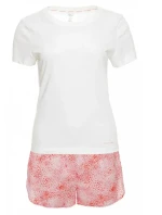 Dámske pyžamo QS6479E-SPN ružovobiela - Calvin Klein