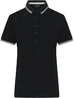 Daiber JN 1305 Dámske ťažké piqué polo s prúžkami 02.1305 čierna/biela/sivá