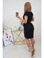 Šaty s obálkou dole čierne