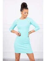 Šaty s ozdobnými gombíkmi mint Šaty s ozdobnými gombíkmi mint