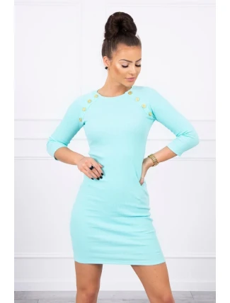 Šaty s ozdobnými gombíkmi mint Šaty s ozdobnými gombíkmi mint