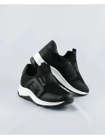 Čierne dámske topánky slip-on (C1003)