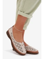 Dámské krajkové baleríny z přírodní kůže Sergio Leone SP-006 šedé