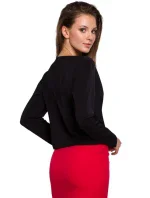 K037 Zavinovacia blúzka - čierna