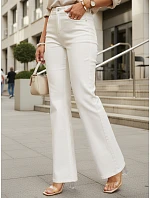 Dámske džínsy bootcut high rise white FashionStreet UY2960