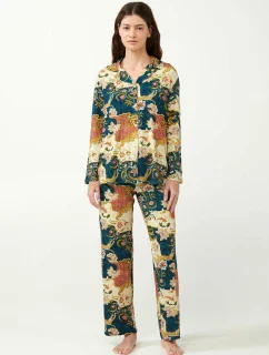 Vamp - Kvetinové pyžamo s gombíkmi 21074 - Vamp