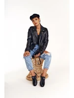 Damskie Skórzane Trampki Big Star Czarne V274871