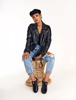 Damskie Skórzane Trampki Big Star Czarne V274871