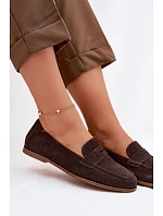 Mokasiny z Přírodního Semiše Vinceza 18122 Čokoládové