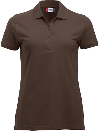 Clique Classic Marion S/S Dámske polo tričko z hrubej bavlny 67.8246 tmavá mokka Clique Classic Marion S/S Dámske polo tričko z hrubej bavlny 67.8246 tmavá mokka