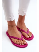 Płaskie Elastyczne Klapki Japonki Damskie ZAXY JJ285252 Fuksja