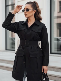 VERMONT dámsky prechodný kabát s viazaním čierny FashionStreet NY0582
