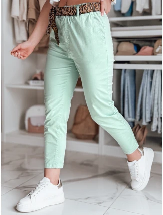 Dámske nohavice s opaskom MADELINA mint FashionStreet UY2624
