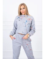 Izolovaná sada s farebnou potlačou sivá