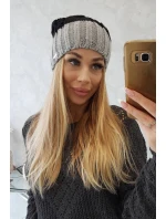 Paris fleecová čiapka K212 čierna + sivá