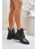Lakované kožené členkové topánky so zateplením Black Bellani Lakované kožené členkové topánky so zateplením Black Bellani
