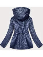 Modrá dámska bunda s prešívaním (BR0121)