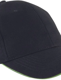 K-up KP 011 6-panelová sendvičová čiapka „Orlando“ 20.0011 čierna/limetková