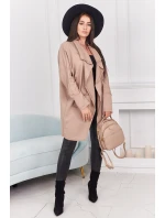 Kapska s vreckami tmavo béžová