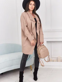 Kapska s vreckami tmavo béžová