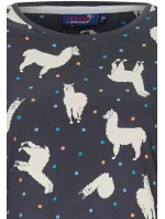 Dámska nočná košeľa 11232-418-2 tm. modrá so vzorom - Rebelle Dámska nočná košeľa 11232-418-2 tm. modrá so vzorom - Rebelle