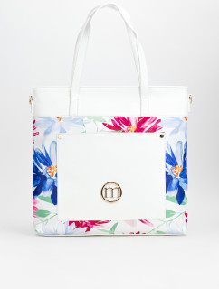 Monnari Tašky Dámska kabelka s kvetinovým motívom Multi White