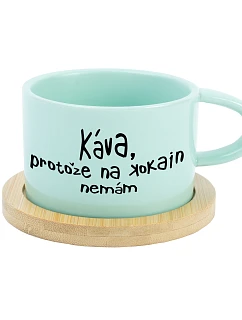 KÁVA, PROTOŽE NA KOKAIN NEMÁM - mint hrníček makronka 200 ml