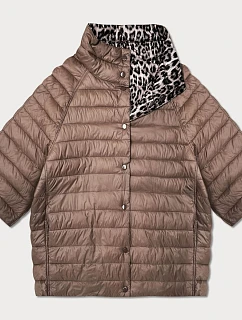 Dámska plus size bunda Goodlookin 3/4 rukáv, hnedá/panther (M6-6308-305)