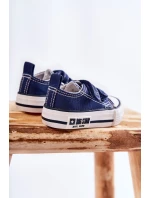 Dziecięce Materiałowe Trampki Na Rzep BIG STAR KK374075 Granatowe