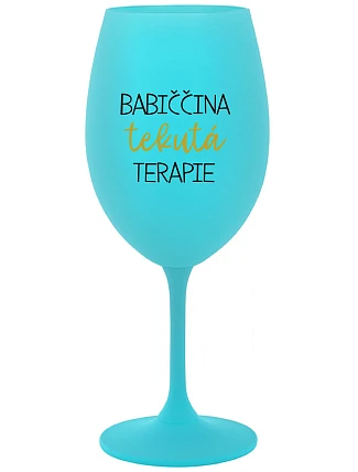 BABY'S TEA THERAPY - tyrkysový pohár na víno 350 ml