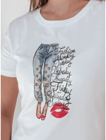 Dámske tričko s potlačou TRENDAY biele FashionStreet RY2825 Dámske tričko s potlačou TRENDAY biele FashionStreet RY2825